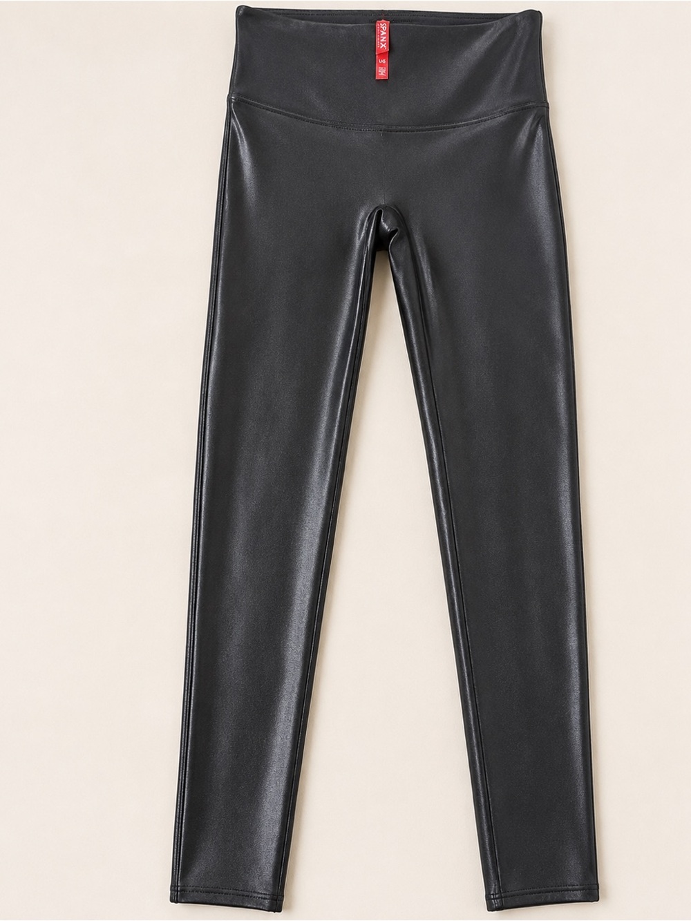 SPANX Black Faux Leather Leggings – Size Large